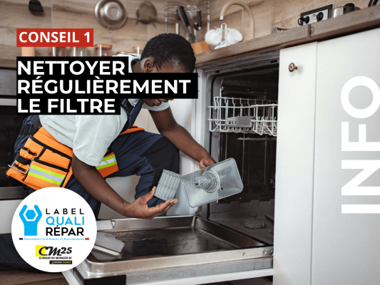 Nettoyez régulièrement le filtre de votre lave-vaisselle